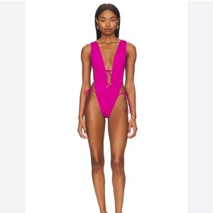 Indah heart of gold fuchsia reversible one piece